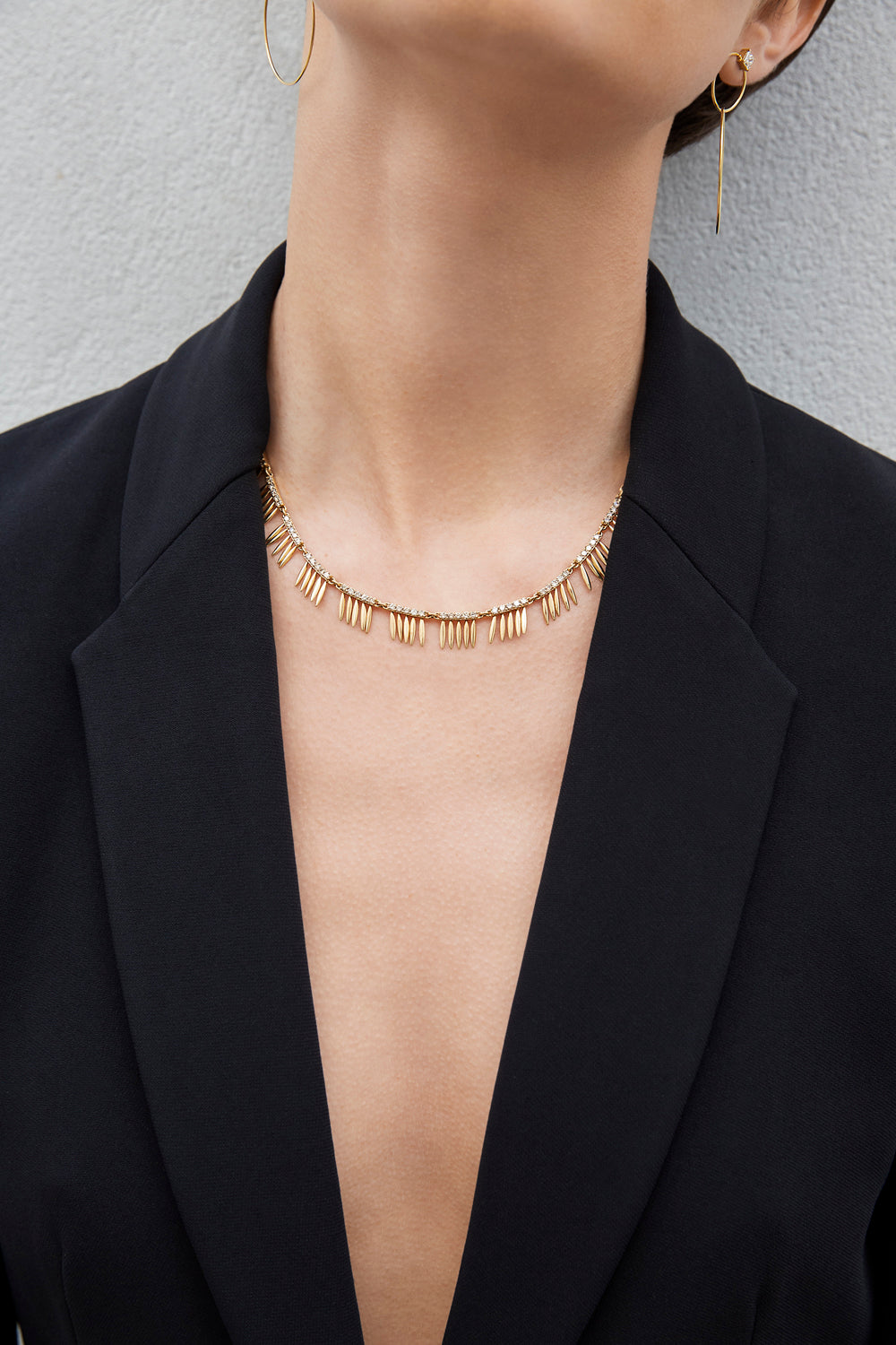 Grass Sunny Leaves Diamond Necklace