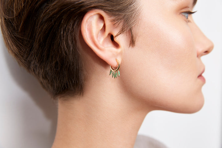 Grass Fringe Mini Hoops Gold
