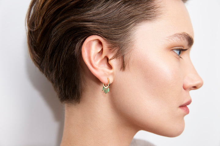 Grass Fringe Mini Hoops Gold