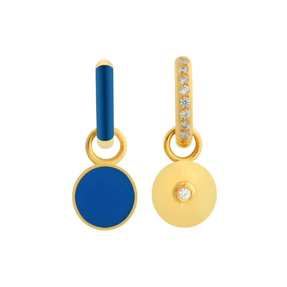 Four-In-One Blue Full Moon Hoops - Eye M by Ileana Makri