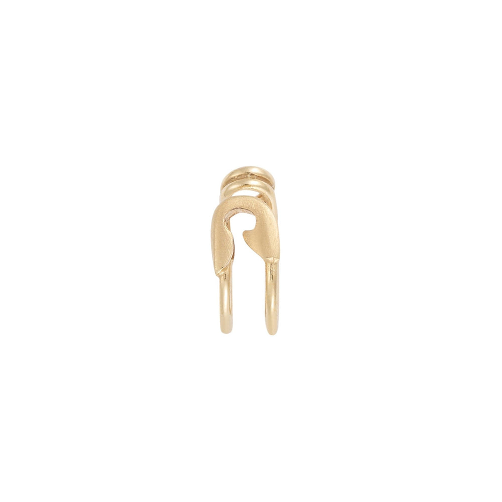 9k Gold Safety Pin Ear Cuff - Eye M - Ileana Makri