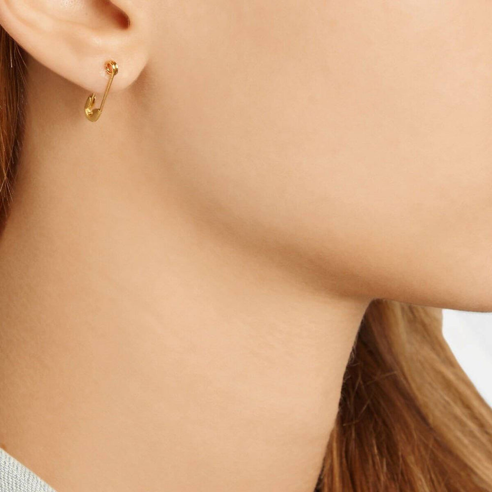 9k Gold Safety Pin - XS - Eye M - Ileana Makri