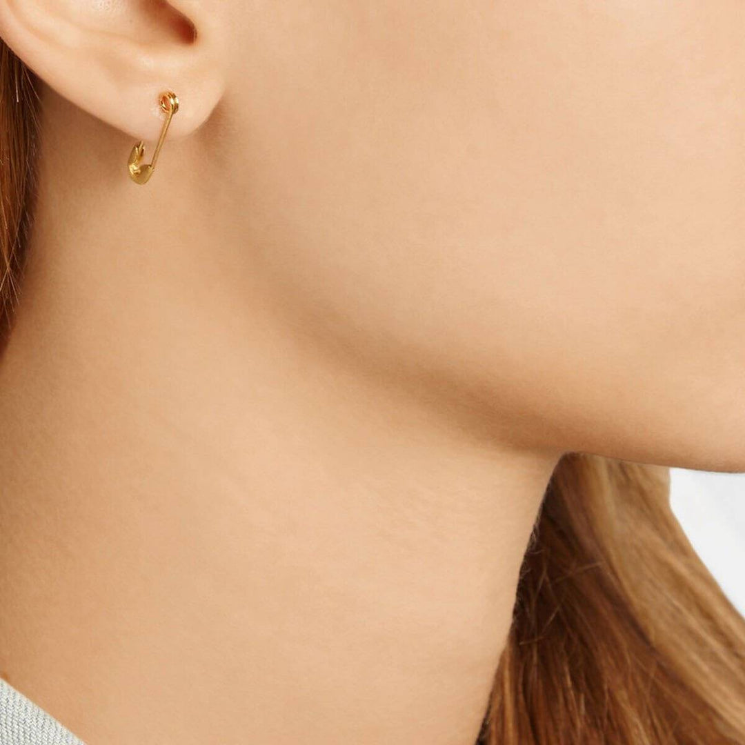 9k Gold Safety Pin - XS - Eye M - Ileana Makri