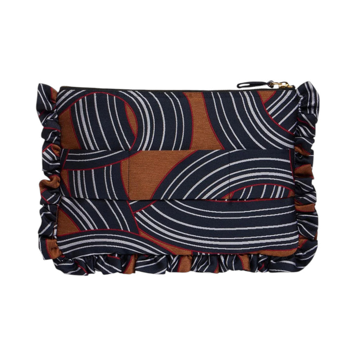 Montecarlo Blue Jacquard Hand Pochette