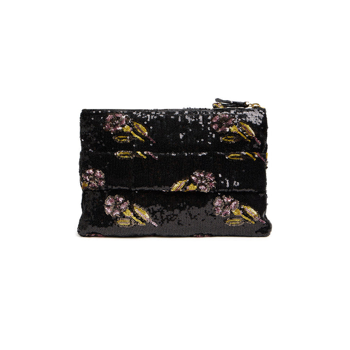 Hand Ruffle Pochette Mayfair Black