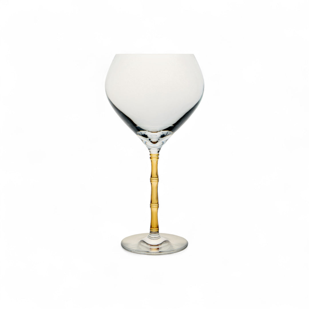 Bamboo Balloon Glasses Amber (Set Of 2)