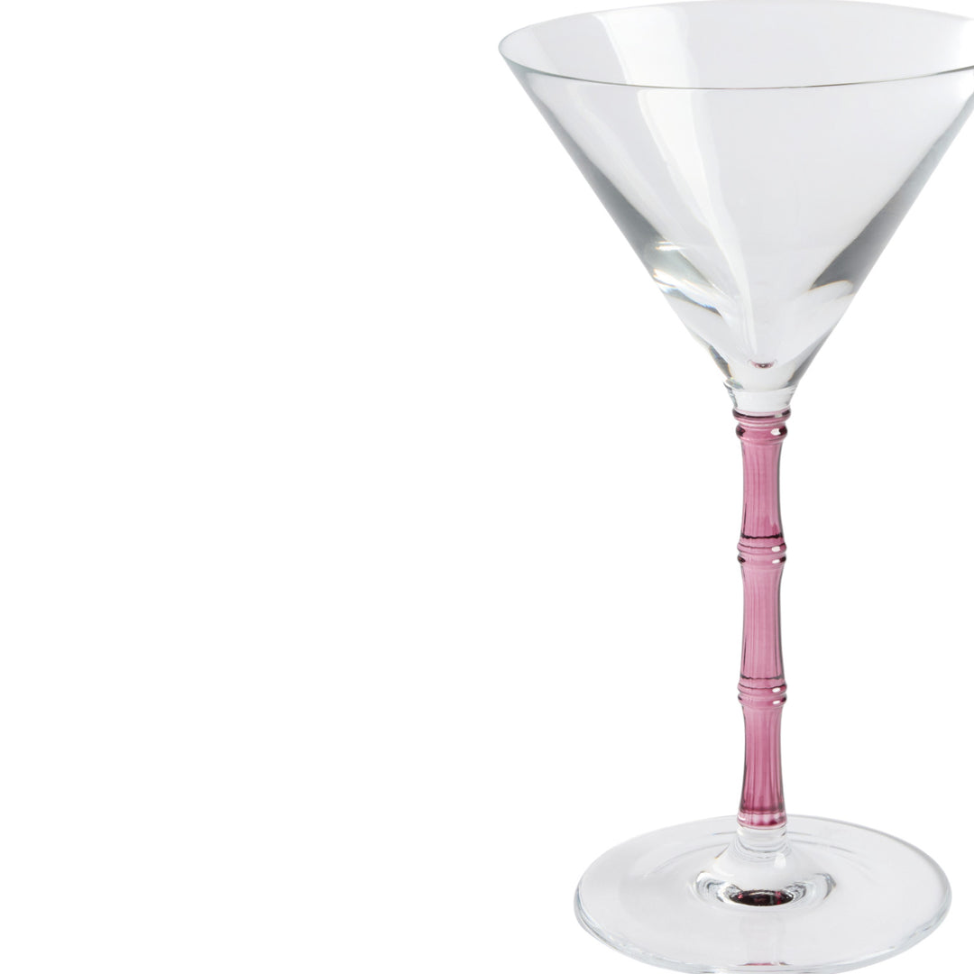 Bamboo Martini Glasses Pink (Set Of 2)