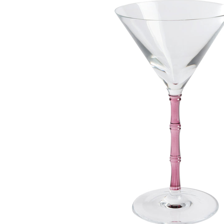 Bamboo Martini Glasses Pink (Set Of 2)