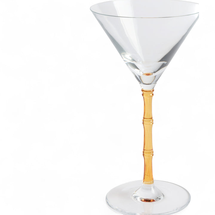 Bamboo Martini Glasses Amber (Set Of 2)