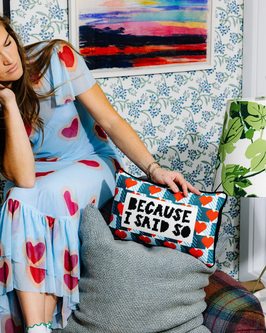 Because I Said So Needlepoint Pillow