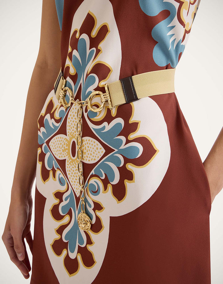 Medallion Belt Solid Ecru