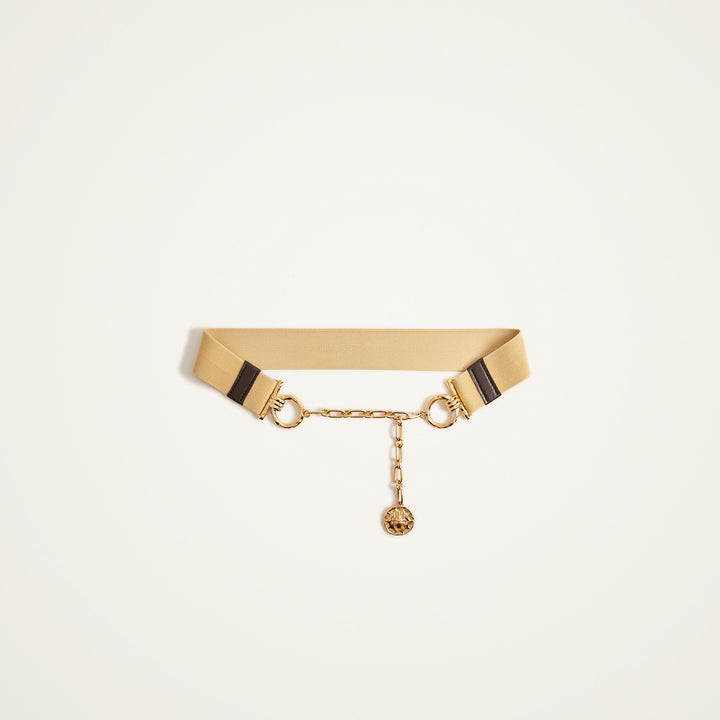 Medallion Belt Solid Ecru