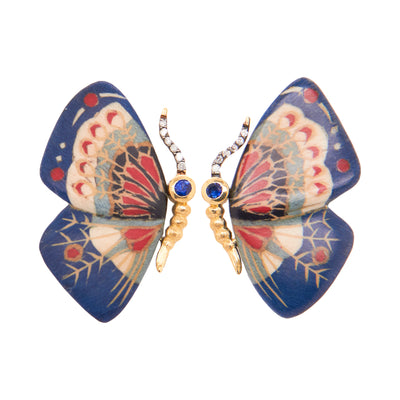 Blue Butterfly Earrings - Ileana Makri