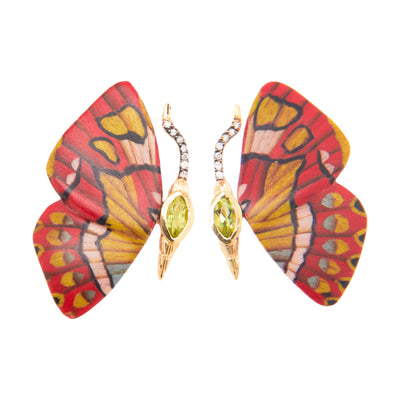Red Butterfly Earrings - Ileana Makri