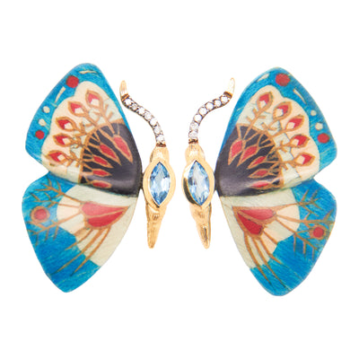 Light Blue Butterfly Earrings