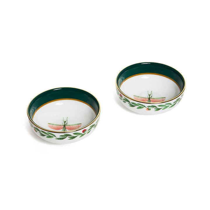 Libellula Green Snack Bowl (Set Of 2)