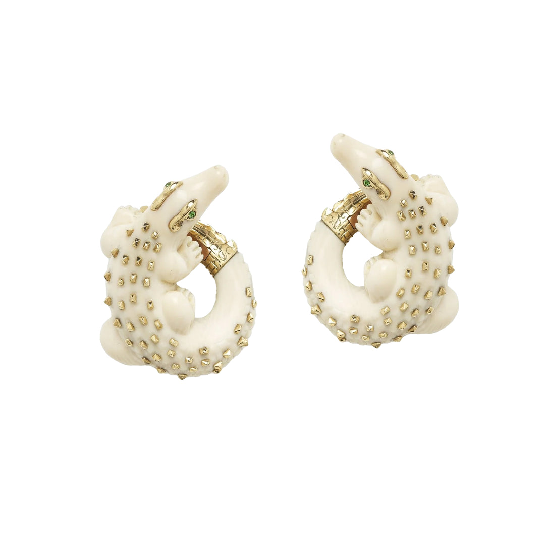 Mammoth Alligator Twist Earring