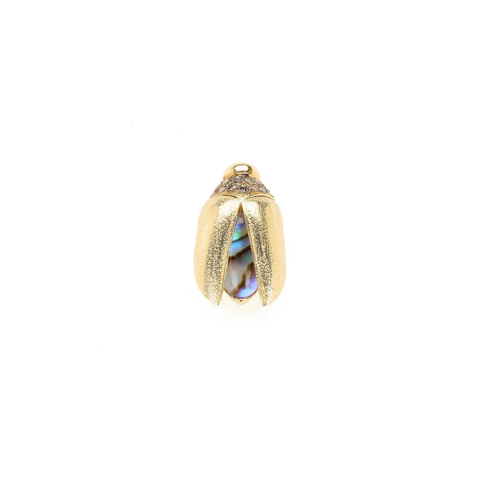 Mini Scarab Abalone Fly Wing Stud