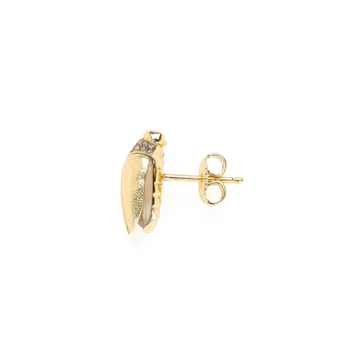Mini Scarab Abalone Fly Wing Stud