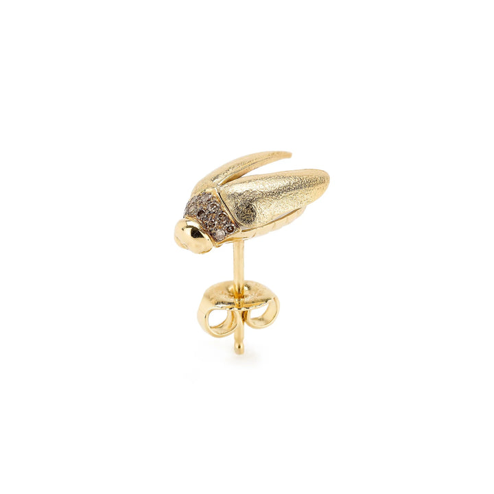 Mini Scarab Abalone Fly Wing Stud