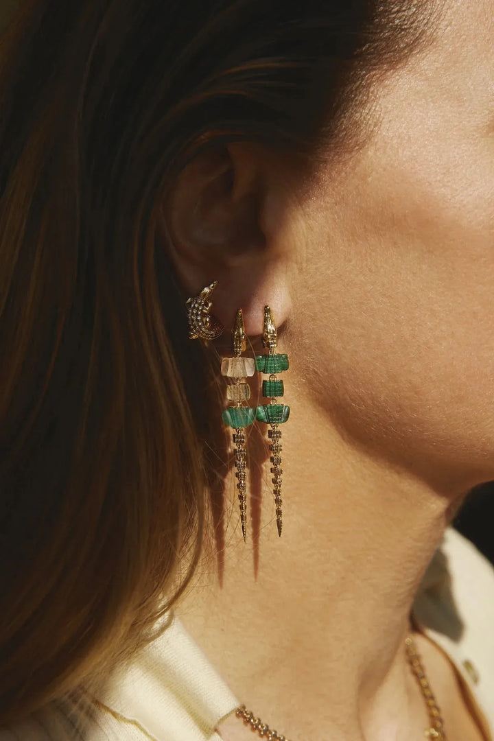 Diamond Alligator Twist Earring - Ileana Makri