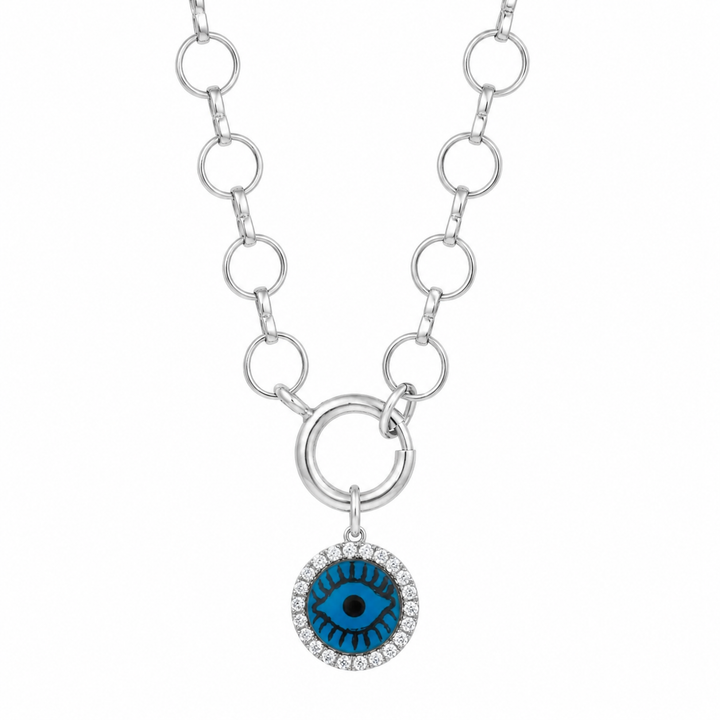 Blue Eye Crystal Necklace