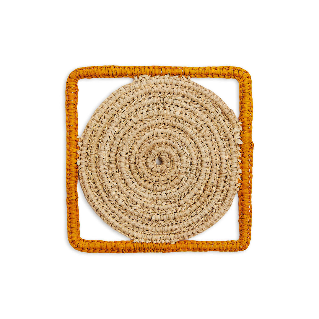 Raffia Coasters (Set Of 4)