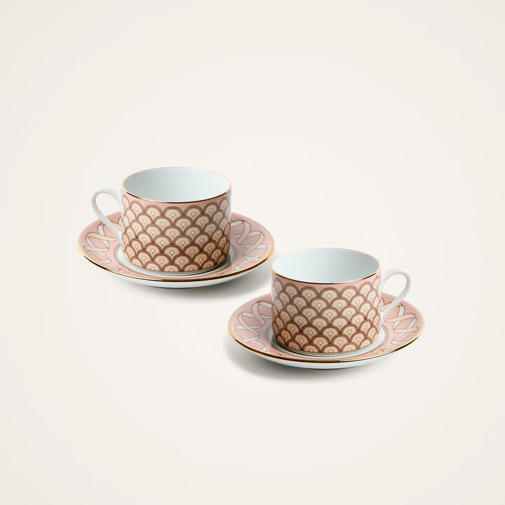 Odysseus Dusty Pink Impero Tea Cup (Set Of 2)