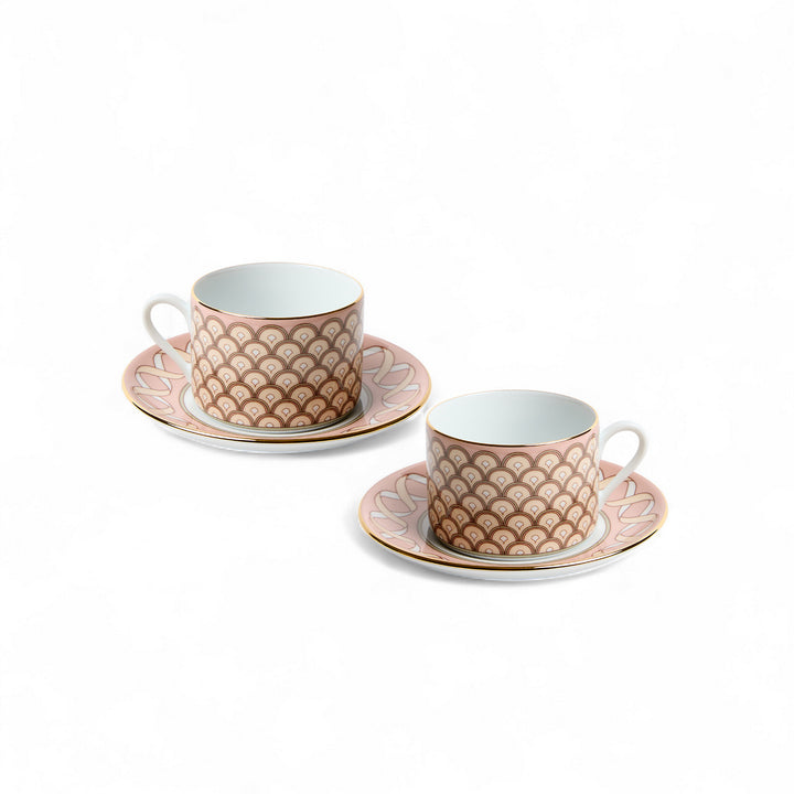 Odysseus Dusty Pink Impero Tea Cup (Set Of 2)
