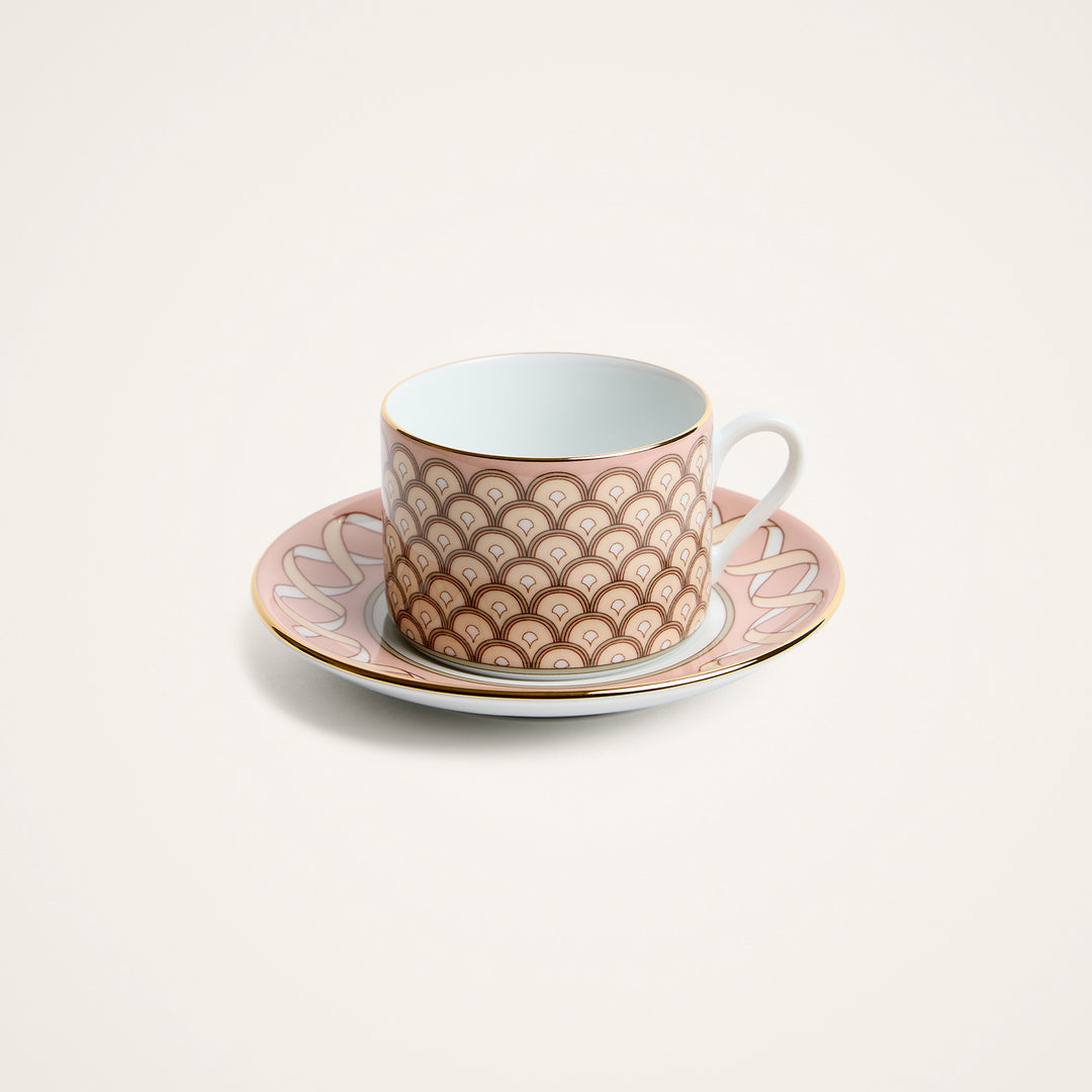 Odysseus Dusty Pink Impero Tea Cup (Set Of 2)