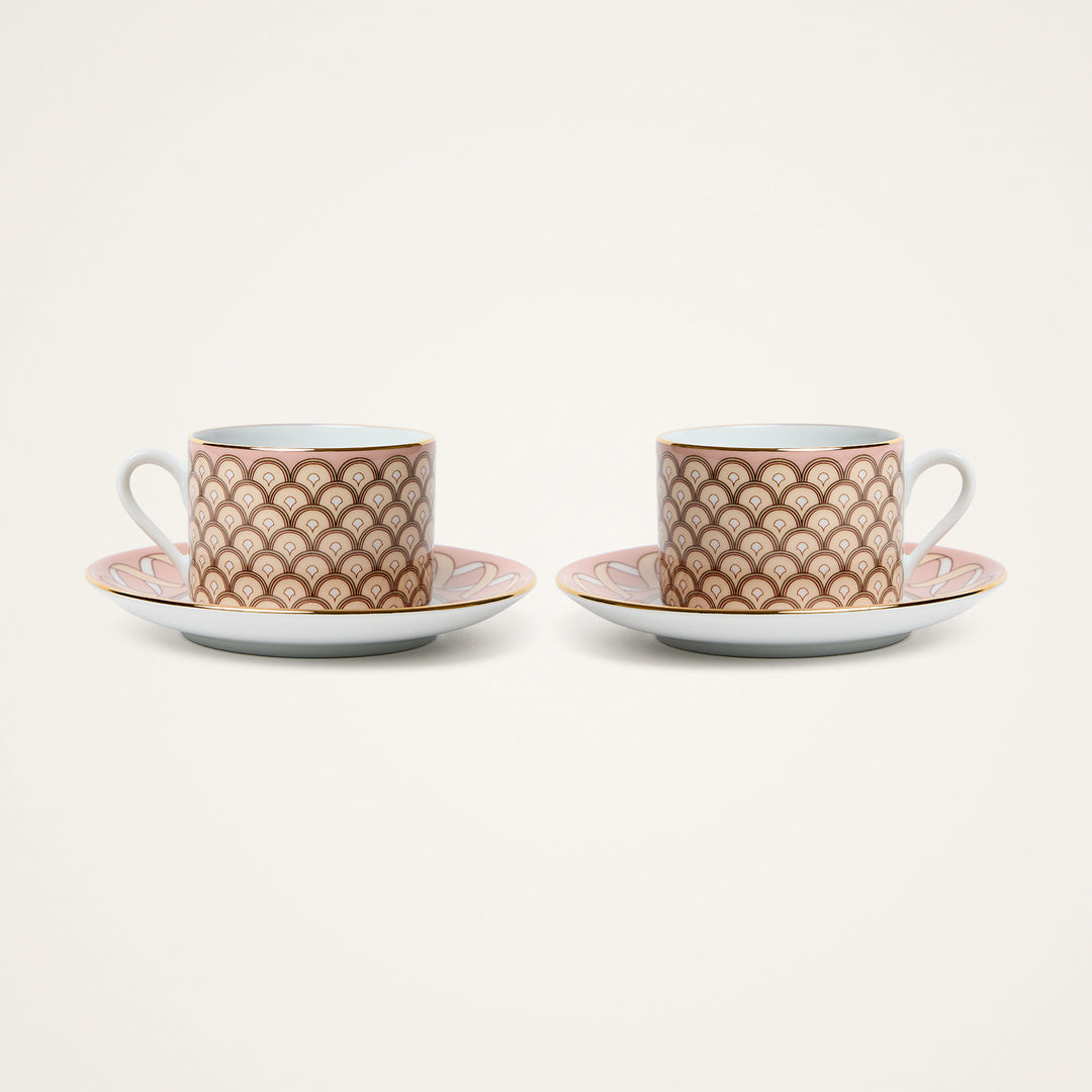 Odysseus Dusty Pink Impero Tea Cup (Set Of 2)