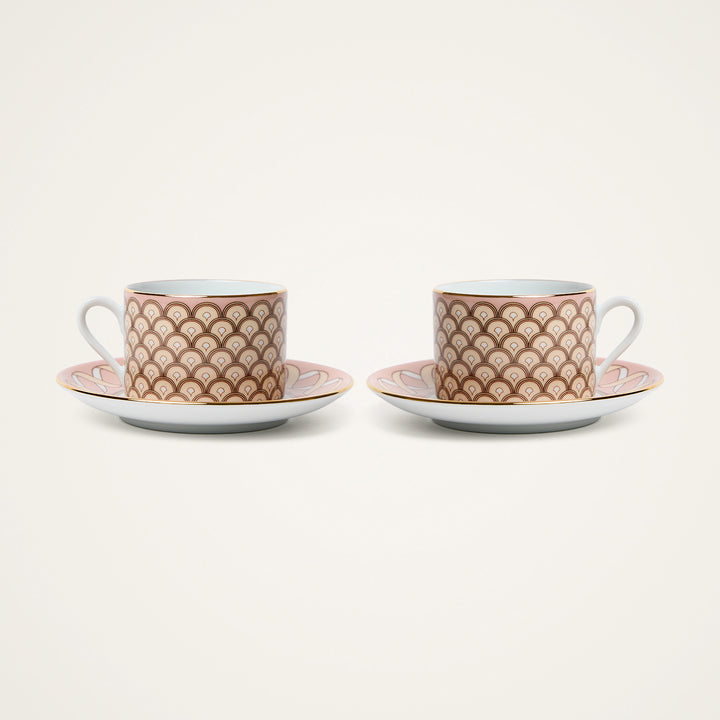 Odysseus Dusty Pink Impero Tea Cup (Set Of 2)