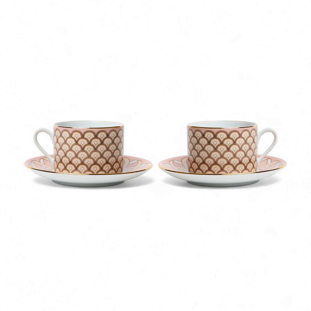 Odysseus Dusty Pink Impero Tea Cup (Set Of 2)