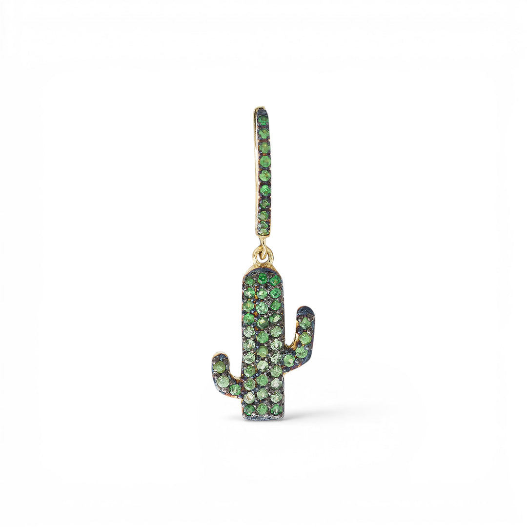 Cactus Tsavorite Hoops