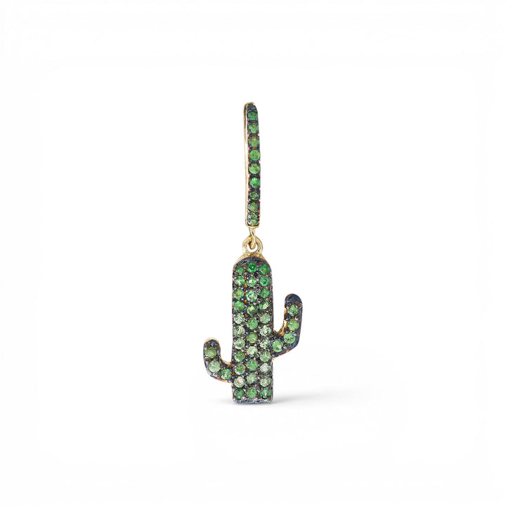 Cactus Tsavorite Hoops