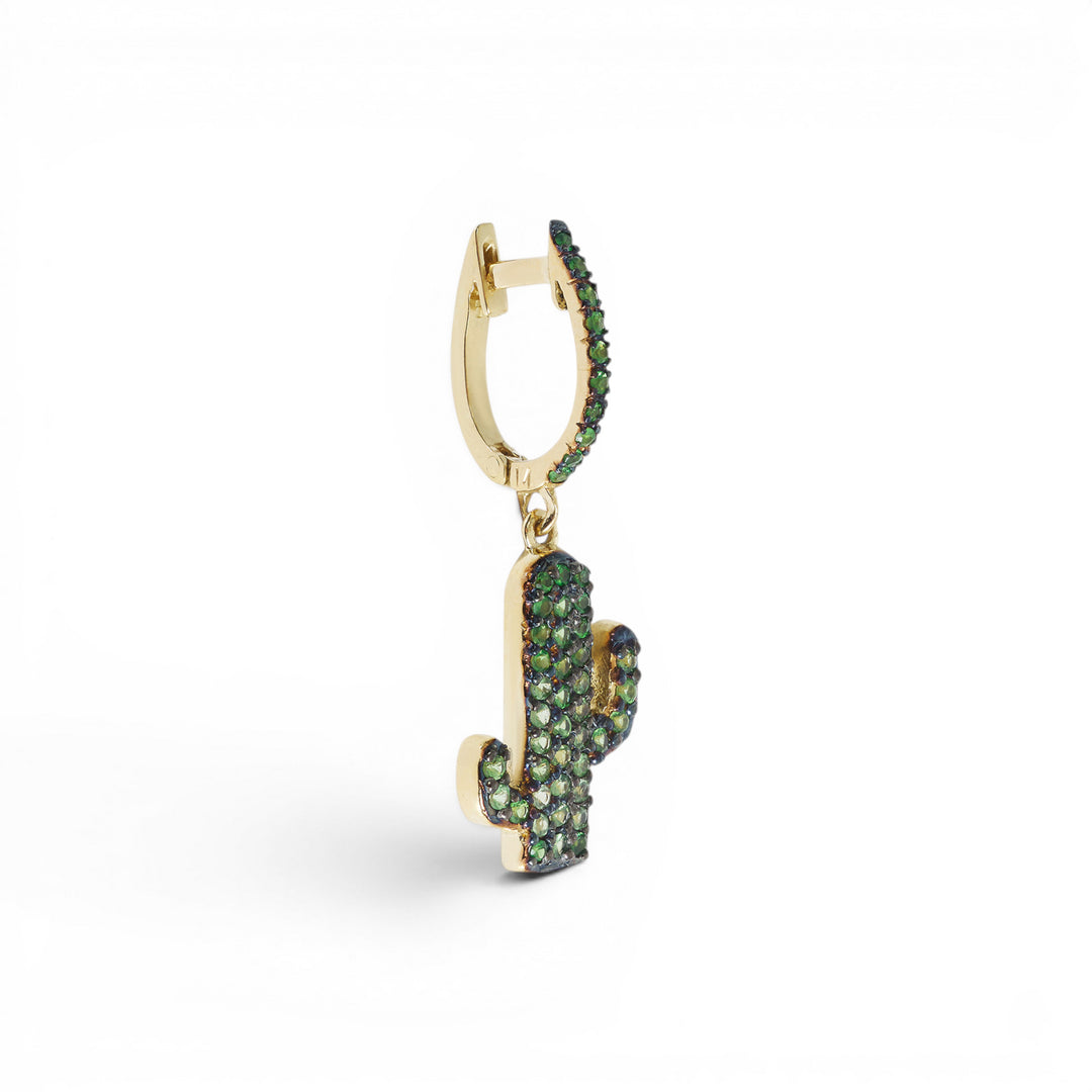 Cactus Tsavorite Hoops