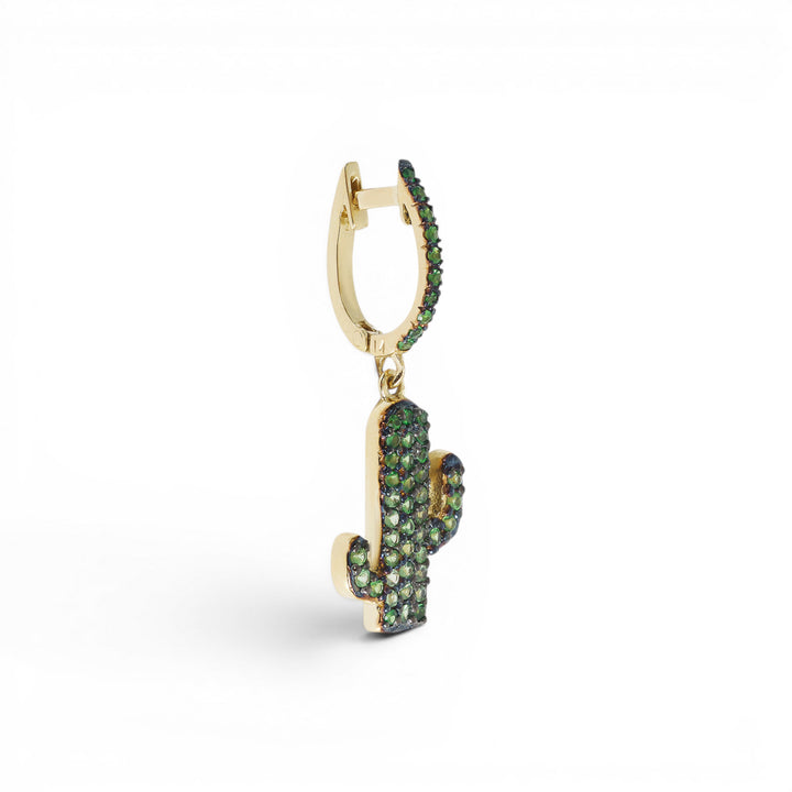 Cactus Tsavorite Hoops