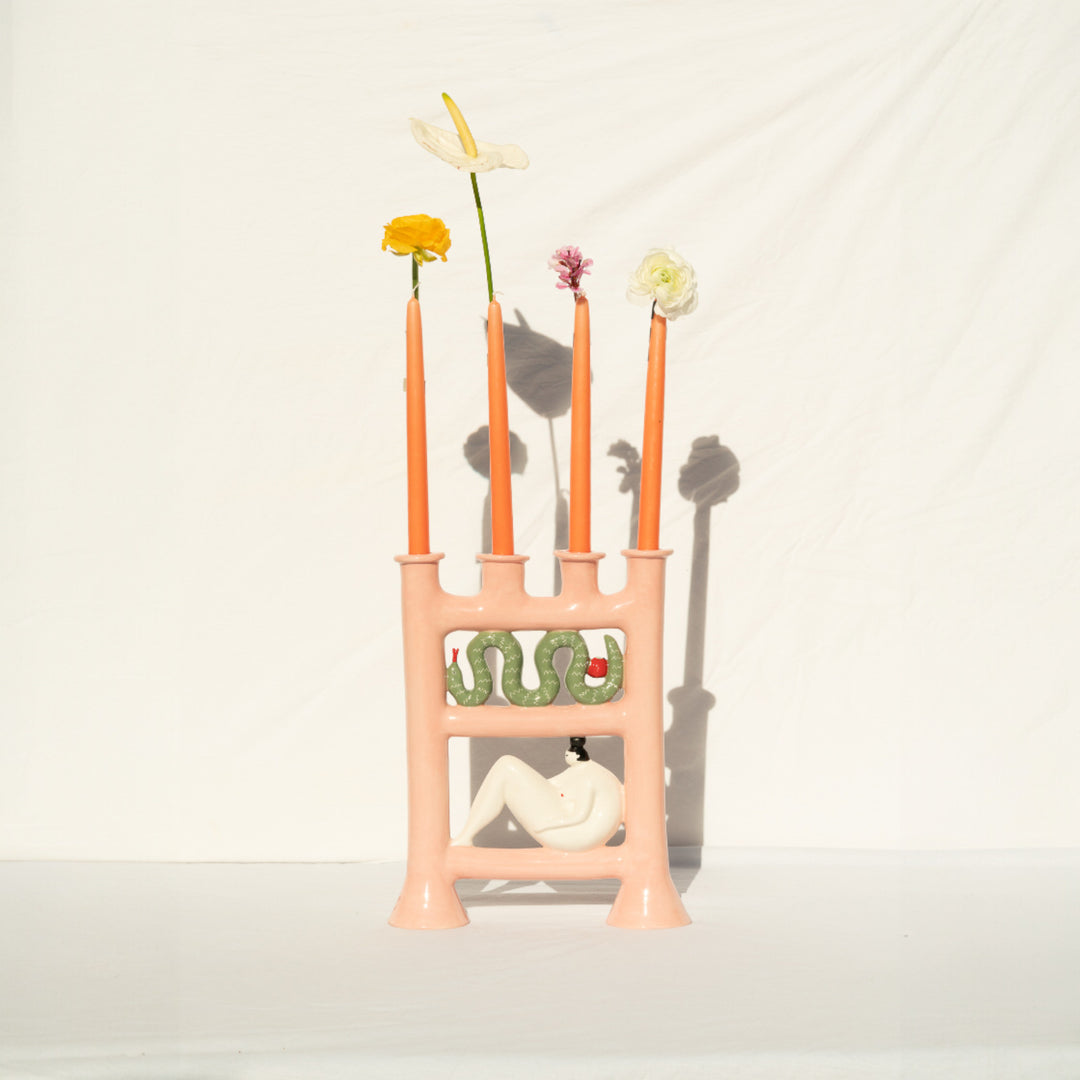 Eve Pink Candleholder