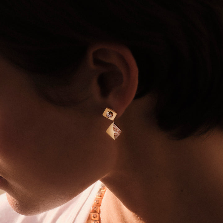 Large Tile Drop Earrings