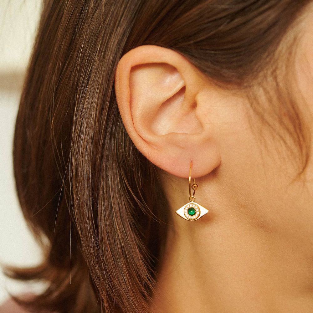 Eye Sun Hoops Emerald - Eye M by Ileana Makri