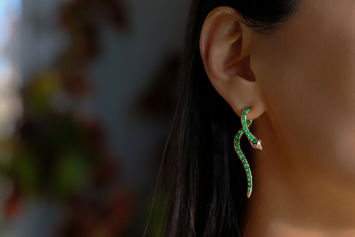 Boa Emerald Earrings