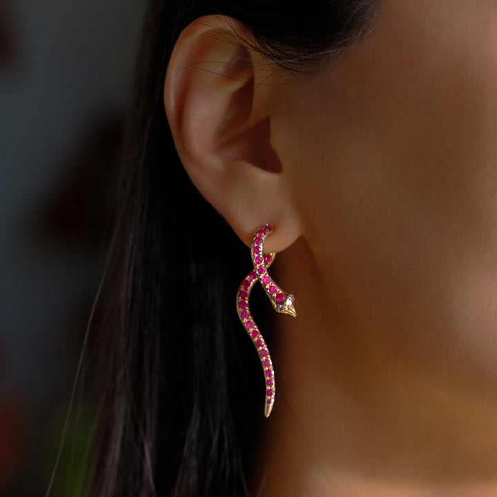 Boa Ruby Earrings