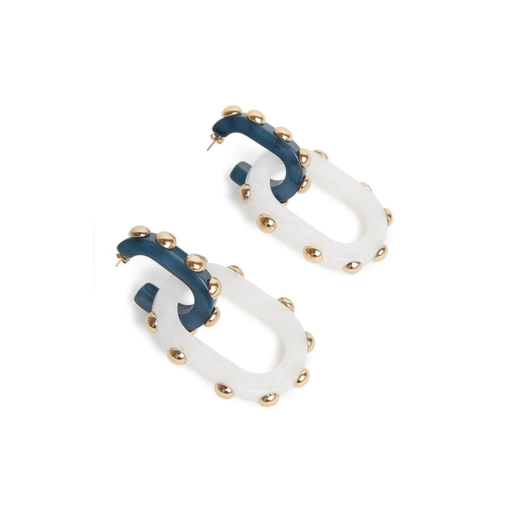 Nefertiti Double Earrings White, LDJ-Jewelry-Ear, Ileana Makri