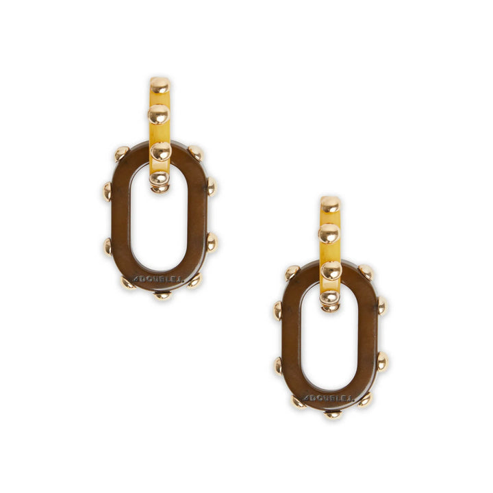 Nefertiti Double Earrings Yellow