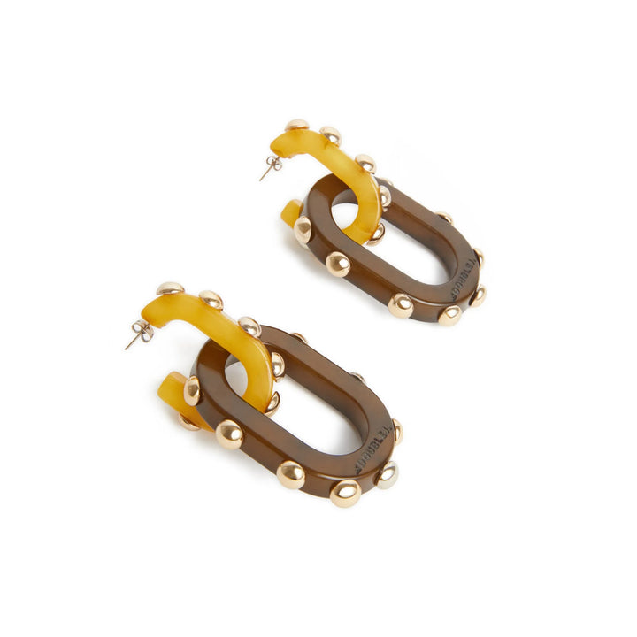 Nefertiti Double Earrings Yellow