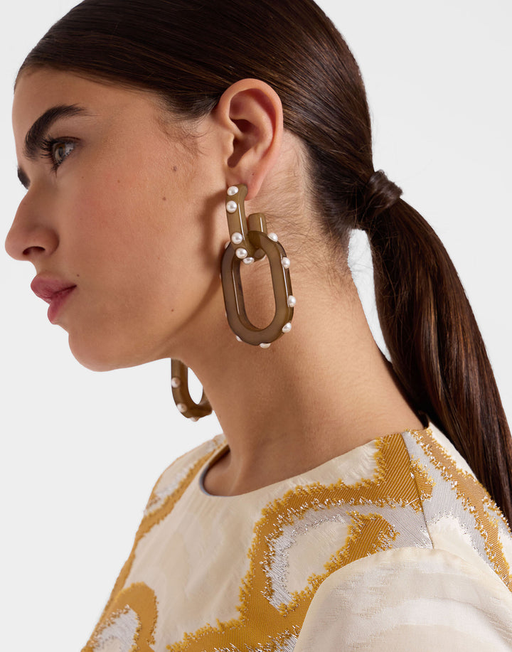 Nefertiti Double Earrings Tortoiseshell