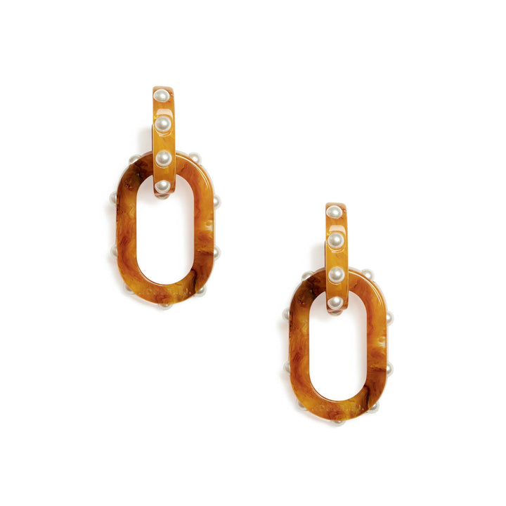 Nefertiti Double Earrings Solid Rust, LDJ-Jewelry-Ear, Ileana Makri