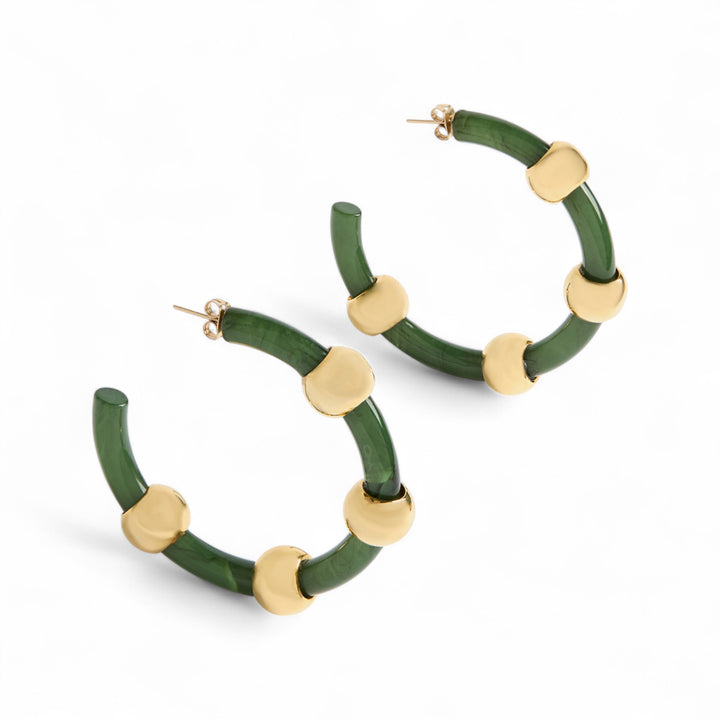 Studded Hoops Solid Camouflage