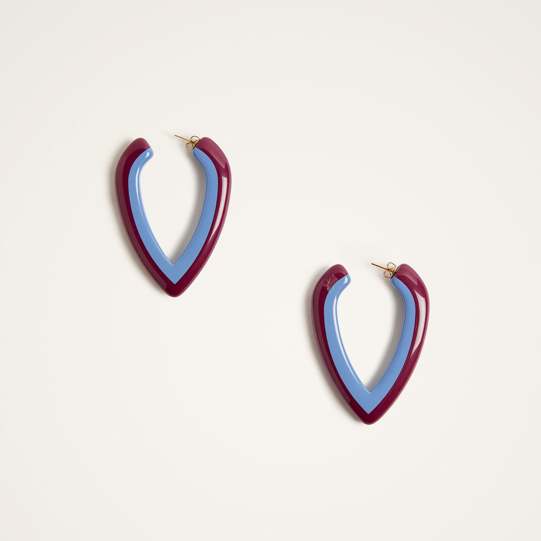 Dew Earrings Bicolor Light Blue Purple