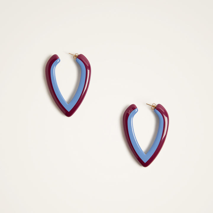 Dew Earrings Bicolor Light Blue Purple